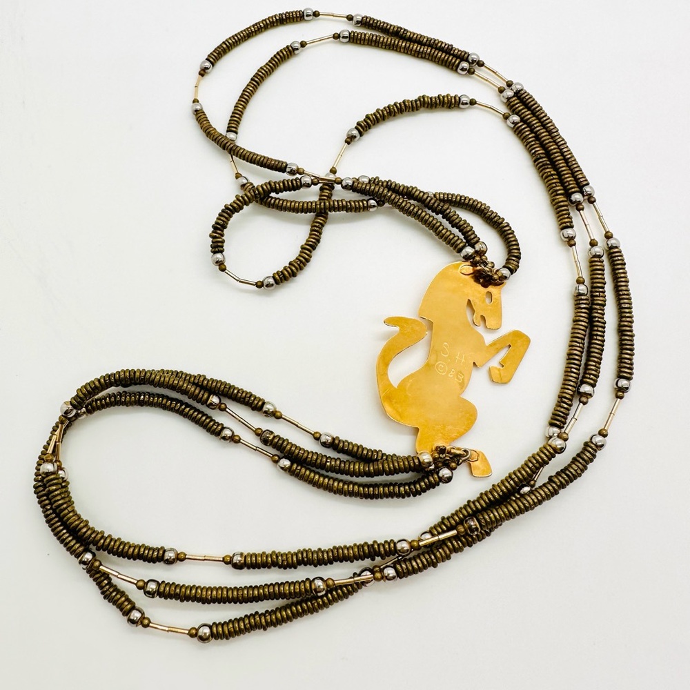 🔥RARE Vintage Horse Necklace Sutton Hoo - Picture 12 of 17